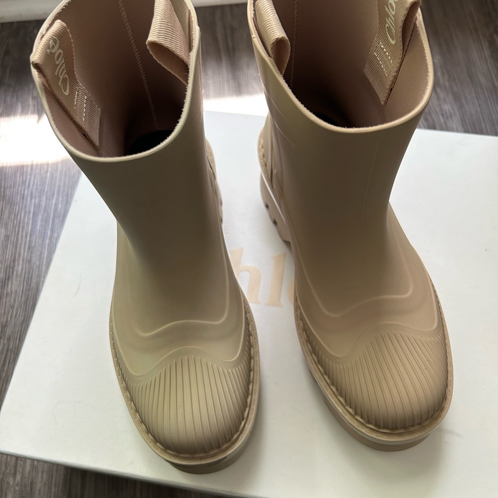 Chloe Tan Winter Rain Boots